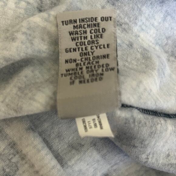 Catherines Women Top‎ 2X Petite Blue Abstract Casual Whimsy Mature Office Travel - Picture 6 of 8